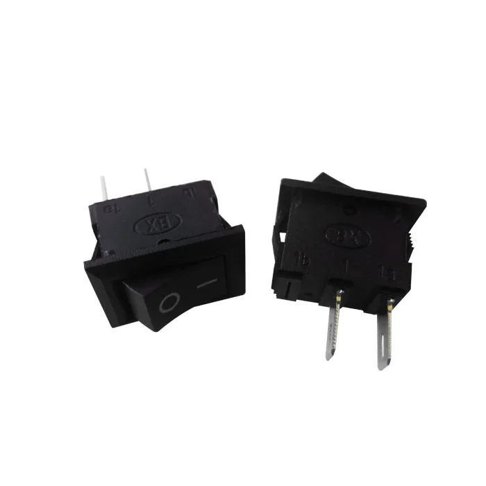 

5 шт./лот, черный кнопочный мини-переключатель 6A-10A, 110 В, 250 В, KCD1, 2 контакта, защелкивающийся кулисный переключатель включения/выключения, 21 мм * 15 мм, черный