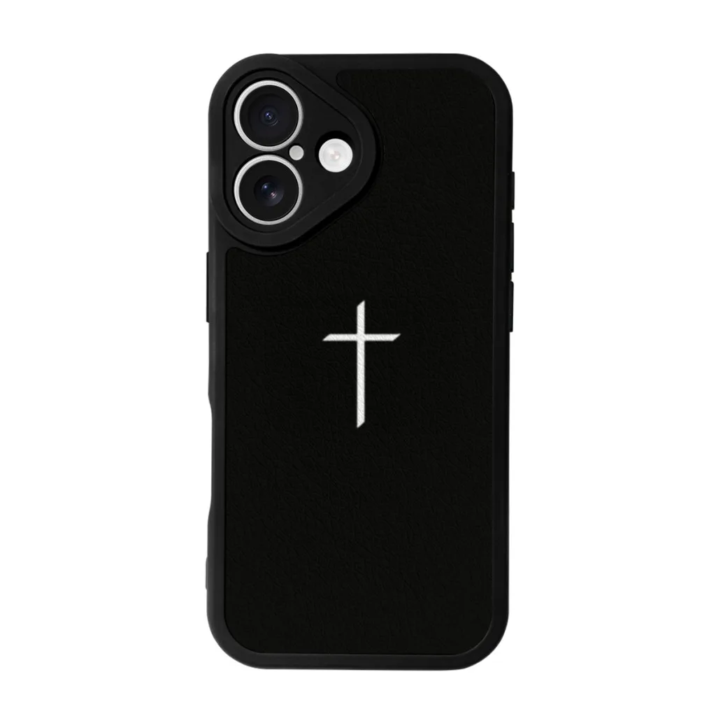 

Phone Case For iPhone 16 Pro Max Plus Silicone Skin Case Cross