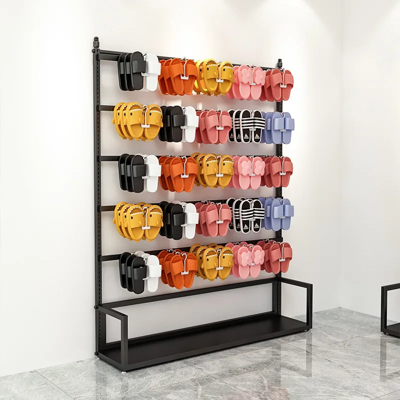 Shoe store slippers display rack commercial floor-to-wall adjus underwear shelf supermarket multi-layer cotton towing short