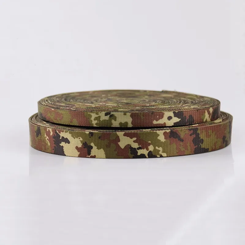 2cm 3.8cm Width Italian Camouflage Webbing Non-elastic Strips Tactical Bag Straps Belt Molle DIY Accessory