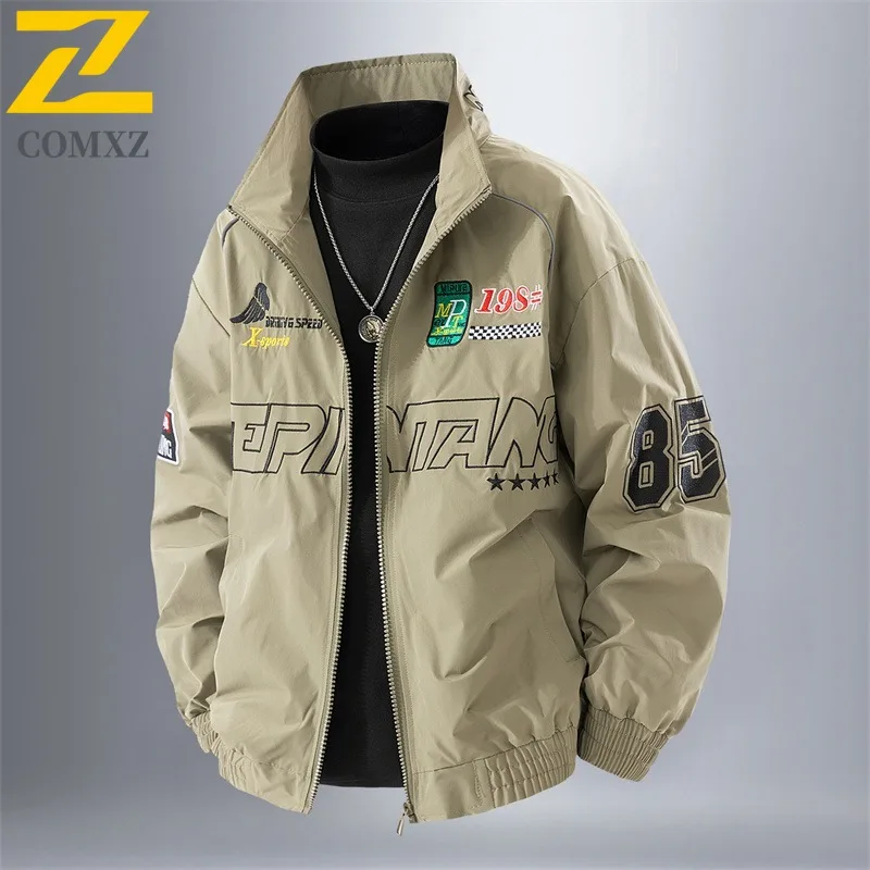 

COMXZ ветровка куртка модная высококачественная легкая роскошная куртка для бега для кемпинга Chaqueta минималистичный пальто для бега мужская одежда