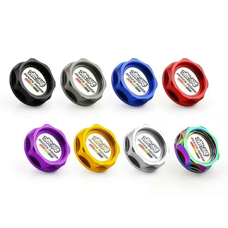 Aluminum Radiator Cap Cover Power Performance Oil Cap Mugen Fit for Honda Accord Civic Thread size M32X3.5