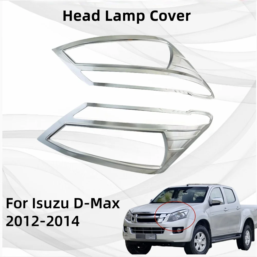 

ABS plastic anti rust For Isuzu D-Max dmax 2012 2013 2014 Car Stickers Cars Accessories Head Lamp Cover Trim Paste Style
