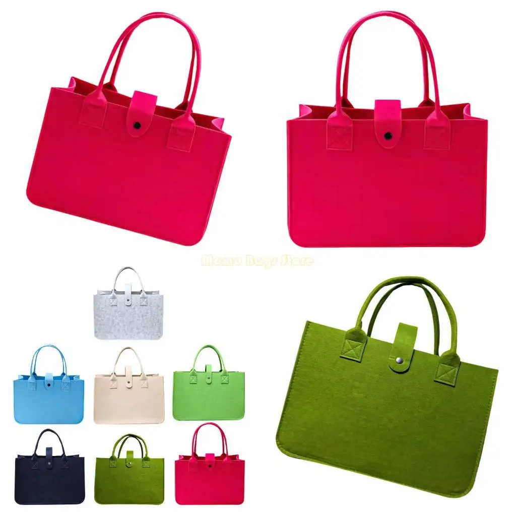 

X90D Trendy Felt Bag Reinforced Handle Comfortable Carry for Casual or Prom Occasion