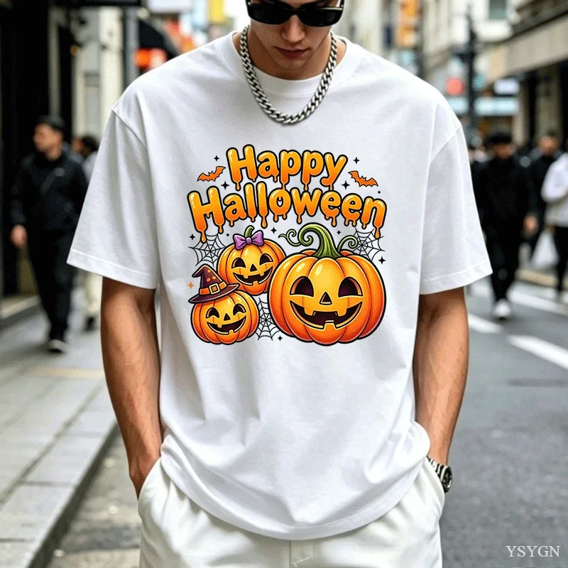 Happy Halloween Pumpkin Witch Cauldron Graphic Shirt Spooky Magic Book Candle Halloween Party Tee Unisex Fall Halloween Gift Top