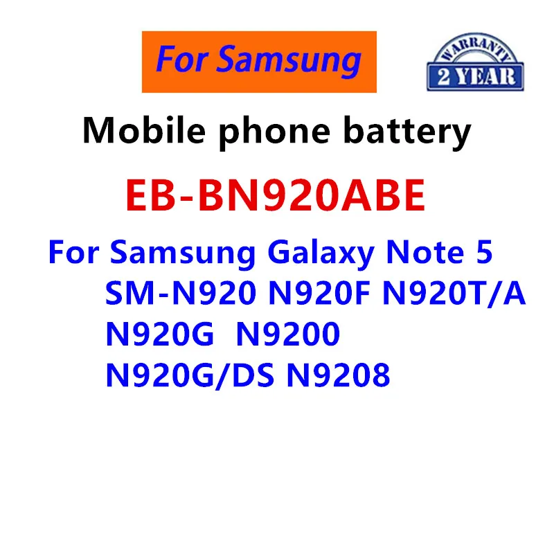 

EB-BN920ABE 3000 мАч Аккумулятор для мобильного телефона Samsung Galaxy Note 5 SM-N920 N920F N920T/A N920G N9200 N920G/DS N9208 + Инструменты