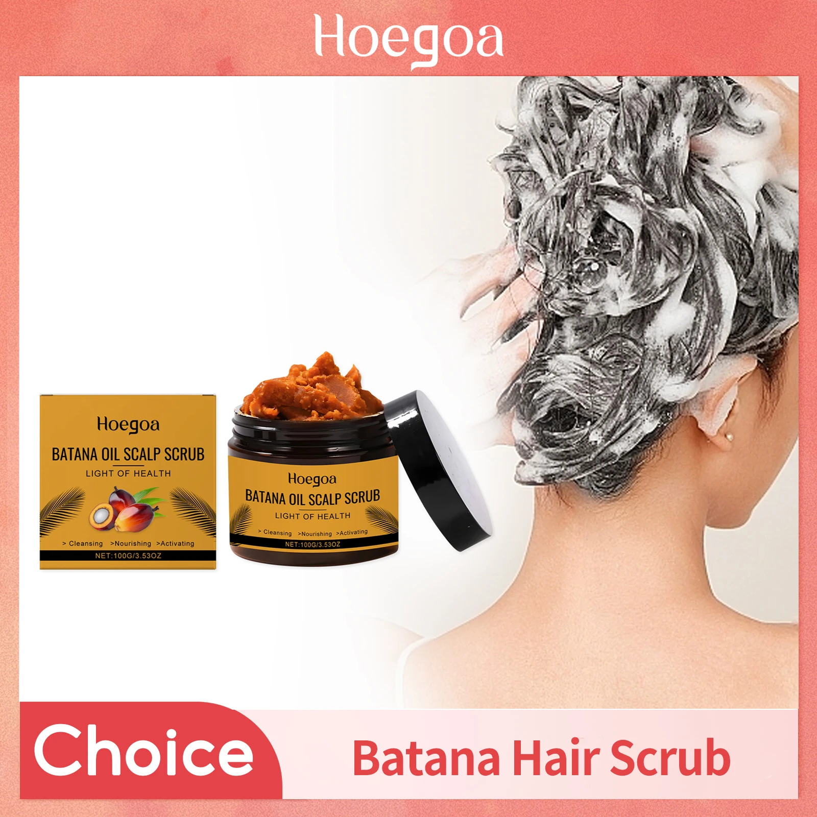 

Batana Oil Scalp Scrub Oil Control Dandruff Removal Repair Damaged Dryness Hair Deep Cleaning Nourishing Scalp Hair Care Product