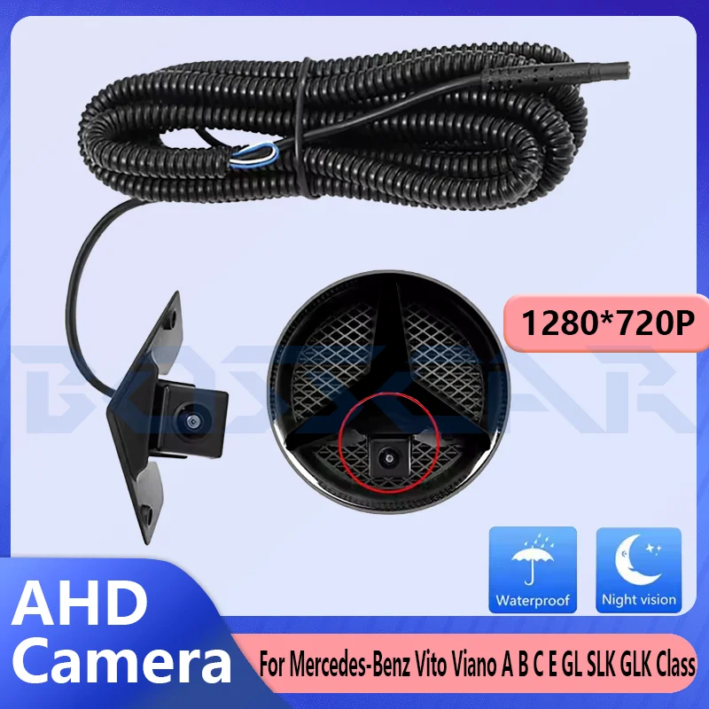 AHD Car Front View Camera For Mercedes-Benz Vito Viano A B C E GL SLK GLK Class 1080P Night Vision 150° Fisheye Lens Waterproof