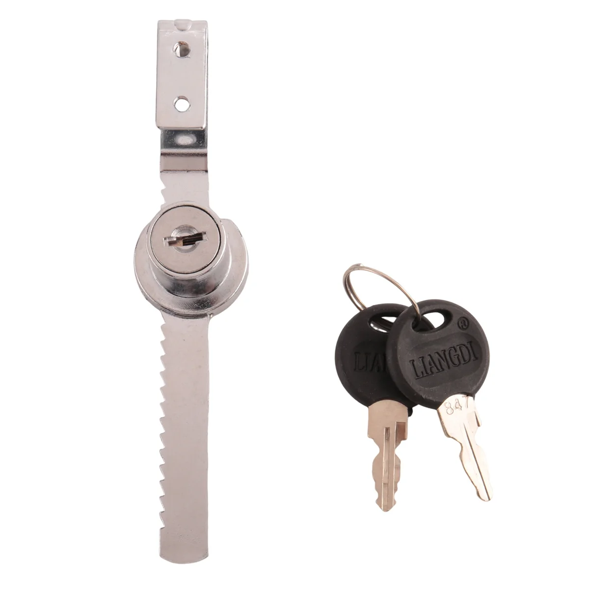 Display Case Lock Sliding Glass Door Ratchet Lock Security Glass Cabinet Lock with 2 KeysJAS