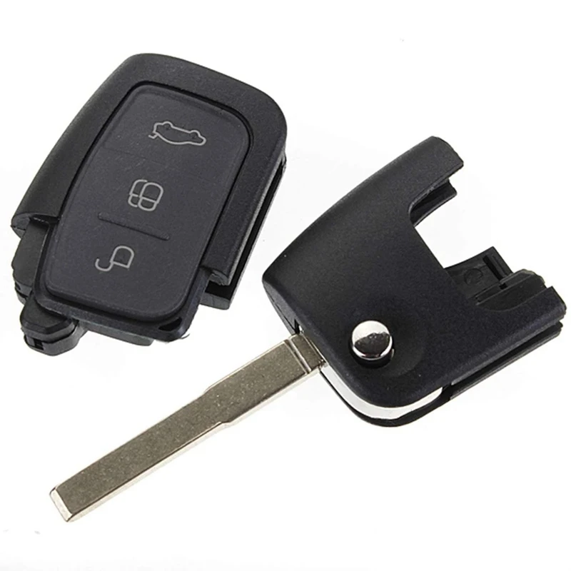 3 Buttons Flip Folding Remote Control Key 433Mhz 4D63 80Bit For Ford Focus Mondeo Fiesta Galaxy FOB Case HU101 Blade