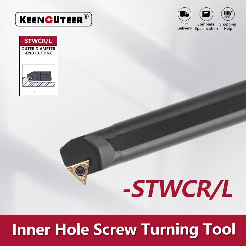 Screw Type Internal Turning Tool S08K/S10K/S12M/S14N/S16Q/S20R/S25S- STWCR/L 07/11 Lathe Turning CNC Cutting Tool Cutter Bar