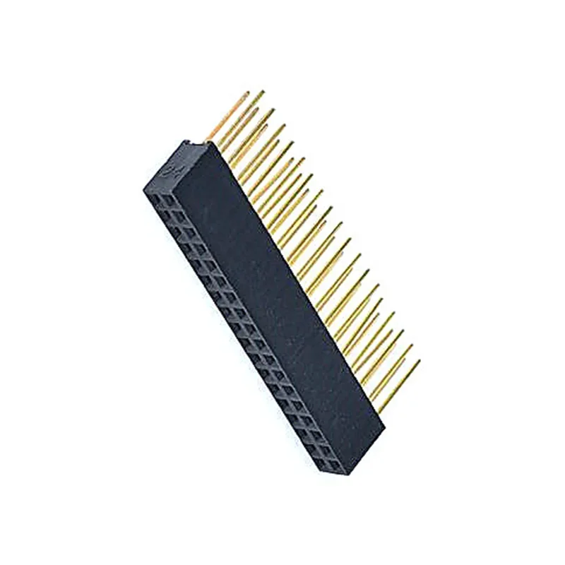 10PCS 2.54mm Single Double Row Female Long pins 11mm PCB Board Pin Header Socket Connector 2~20PIN For Arduino  Connector Socket