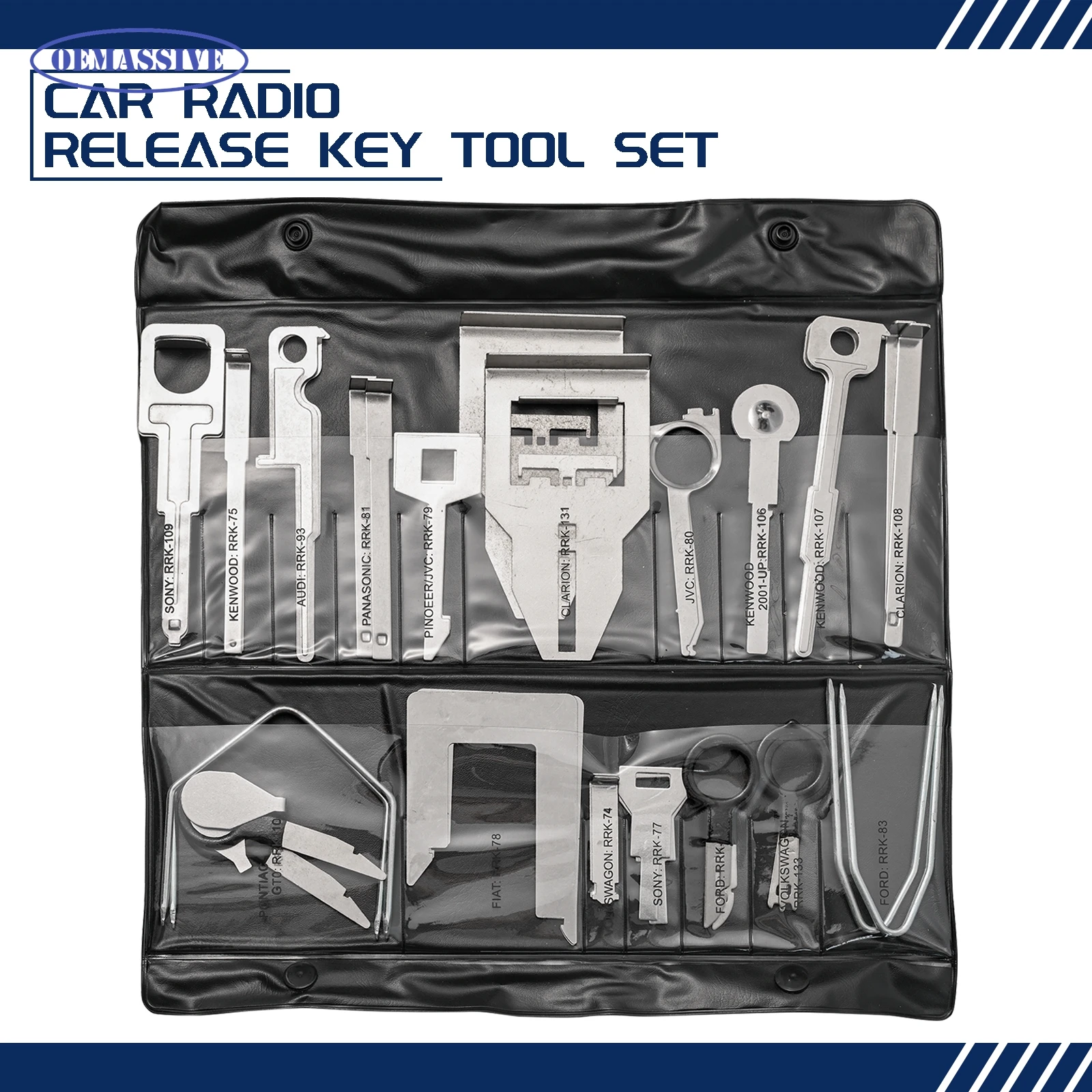 38pcs Stereo CD Repair Hand Tools Set Car Radio Removal Key Tool Kit Metal Car Audio Release Keys Extractor Car Audio Repair