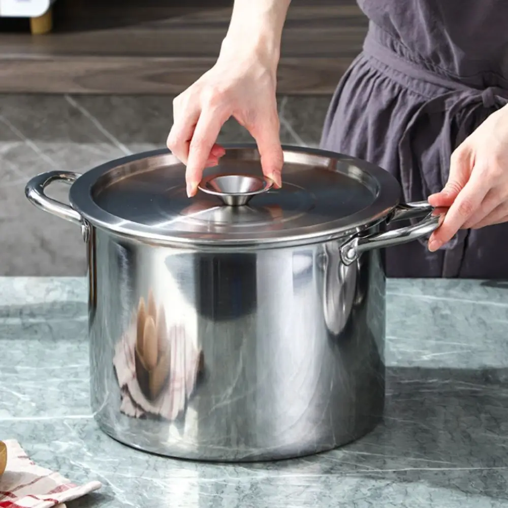 Universal 20-40cm Stainless Steel Pot Lids Universal Cookware Lid Reusable Frying PanMetal Lid Bowl Cover Restaurant Kitchenware