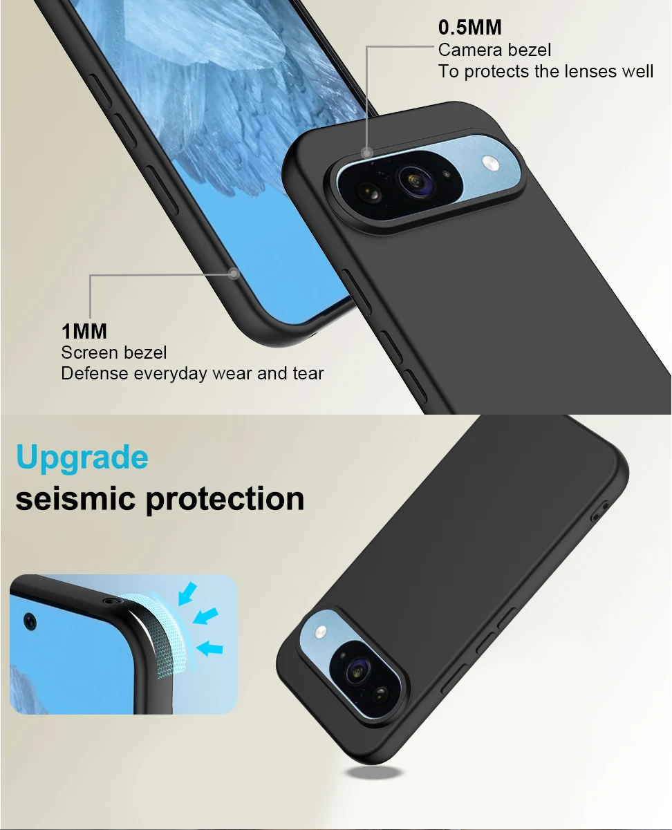Für Google Pixel 10 8 9 Pro XL 8a 7 Pro 7a Handyhüllen Stoßfeste Weiche Bumper-Rückabdeckung für Pixel 6 10 Pro 6a Hülle Zubehör – Detail 3