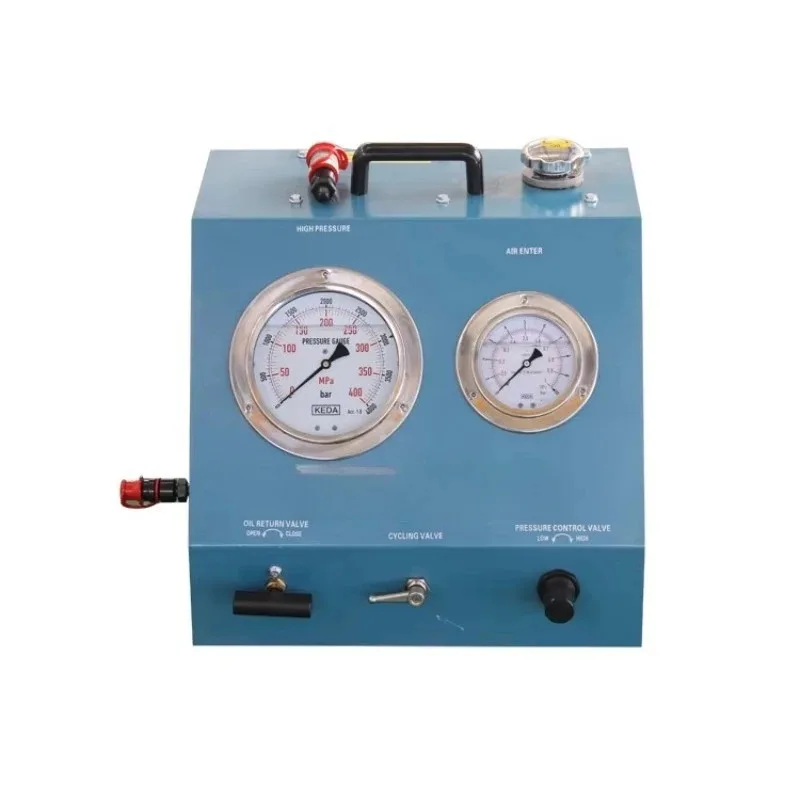 Industrial Ultra High Pressure 4000BAR/58000PSI Air Driven Pneumatic Piston Oil Transfer Pump OEM Machining QDB-400