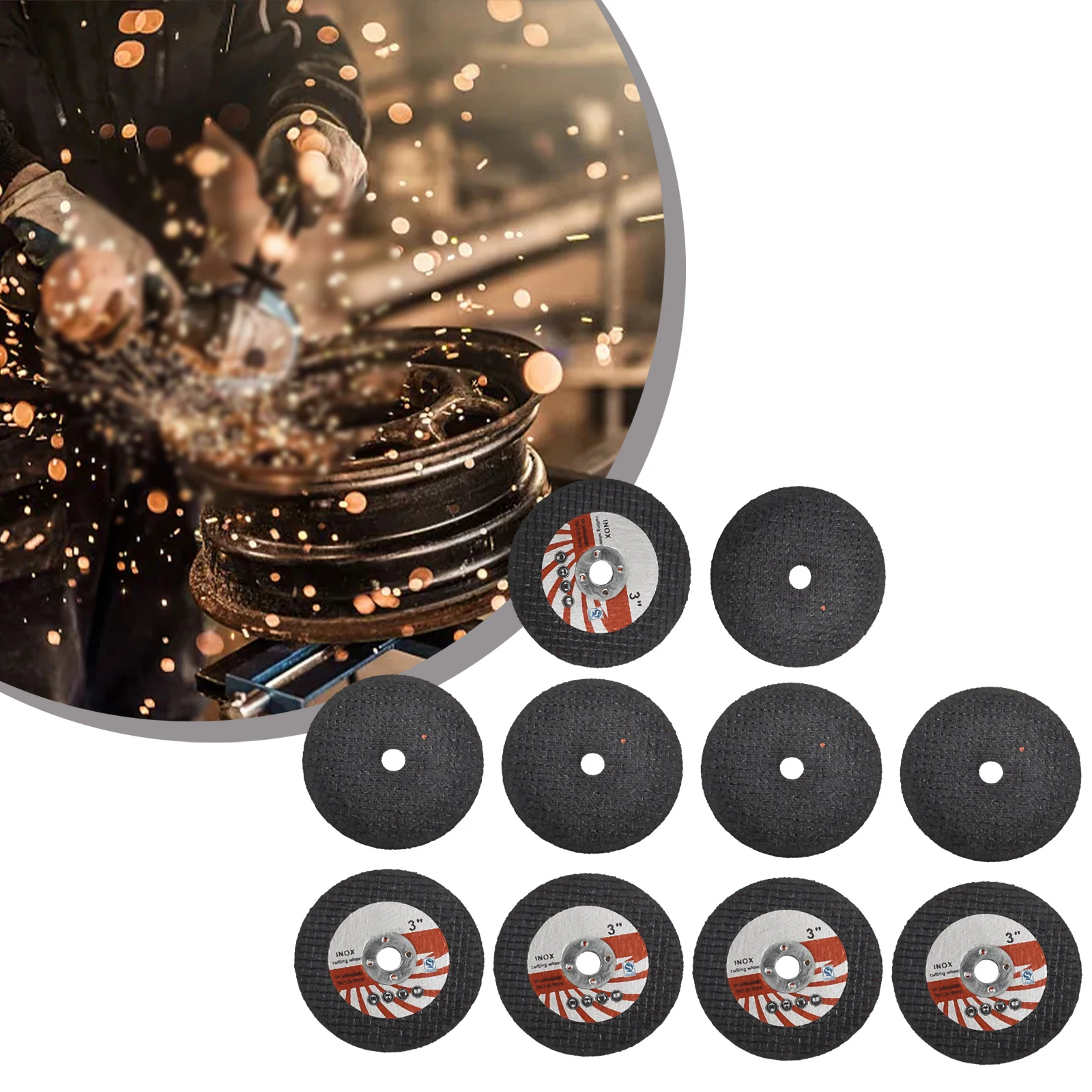 10pcs 75mm 미니 커팅 디스크 앵글 그라인더 용 원형 수지 그라인딩 휠 연마 커팅 디스크 Electic 커팅 시트