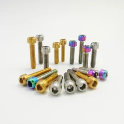 Super Light Titanium Ti M5X16mm M5x18mm M5X20mm M5X25mm Hex Socket round Head Bolt For Bike Bicycle Stems Handlebar 6pcs/lot
