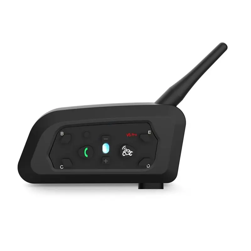 

Мотоциклетная Bluetooth-гарнитура V6 PRO 800M с функцией интеркома для 6 мотоциклистов, беспроводная, водонепроницаемая, с поддержкой BT.