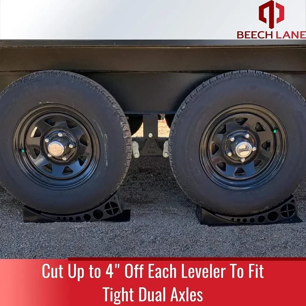 Beech Lane Camper Leveler 2 Pack - Precise Camper Leveling, Includes Two Curved Levelers, Two Chocks, and Two Rubber Grip Mats, view 6