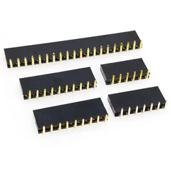 2.54mm Pitch Single Row Bent Female 2~40P PCB Board 90 degree right angle Pin connector 2/3/4/6/10/12/16/20/40Pin For Arduino
