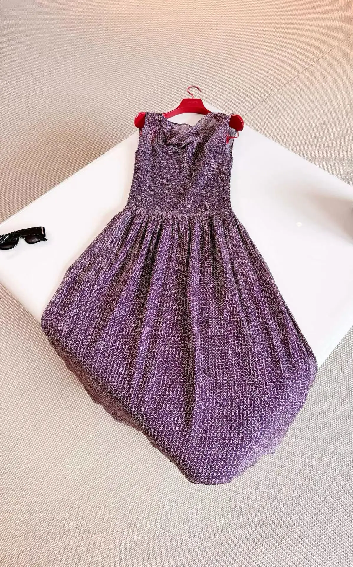 Korean Style Gentle Sheer Texture Sleeveless Dress Women Waist Slim Ruffle Midi Dress Elegant Party Casual Dresses