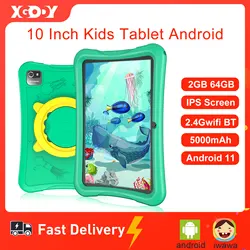 XGODY 10 Inch Tablet PC For Kids Study Education 64GB IPS Screen Android 11 Children Gift Protective Case Touch Pen Optional