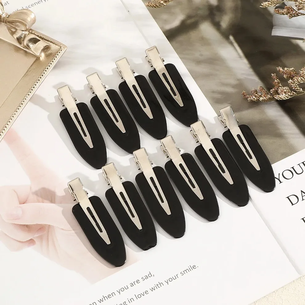 10Pcs No Bend Seamless Hair Clips Non Crease Side Bangs Barrettes Makeup Face Washing Hairpins Women Girls Hair Styling Accessories