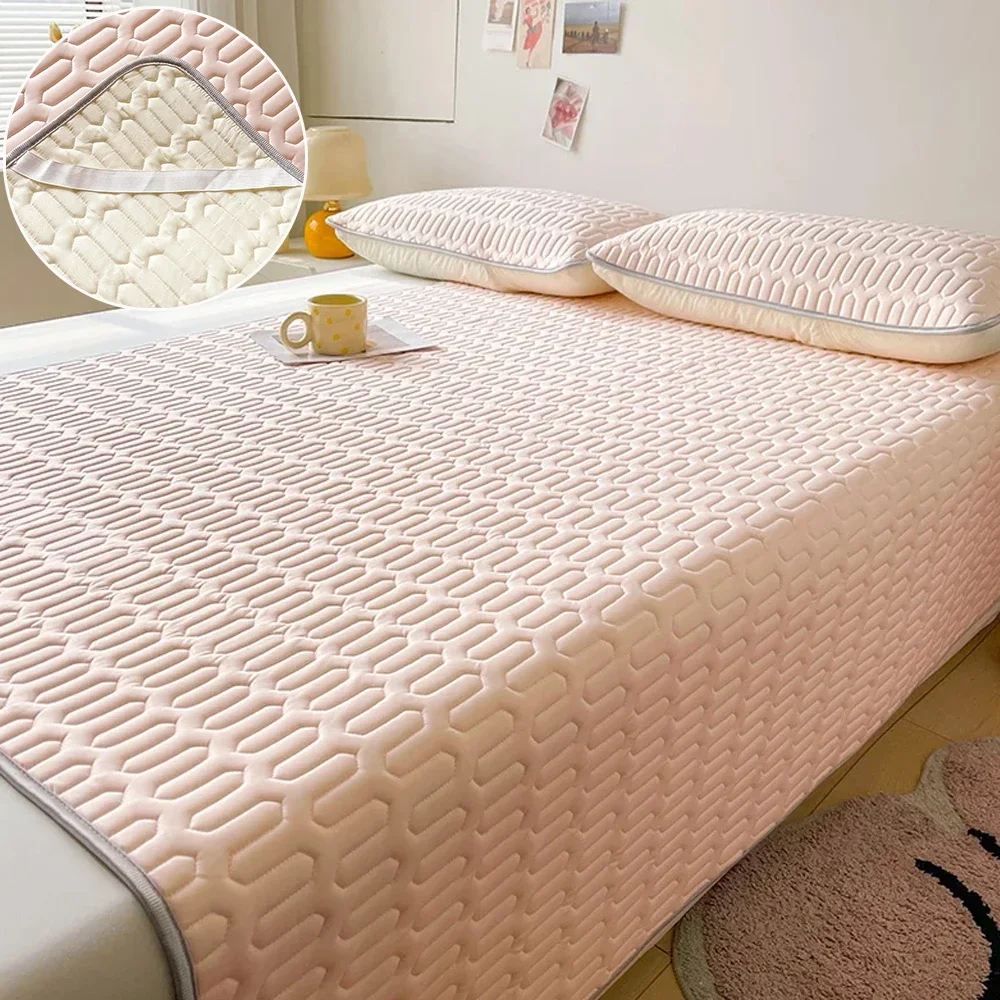 2pcs/3pcs Latex Summer Mat Kit Cooling Feel Bed Pad and Pillowcase Cold Sleeping Bed Mat for Summer Breathable Folding Cool Mat