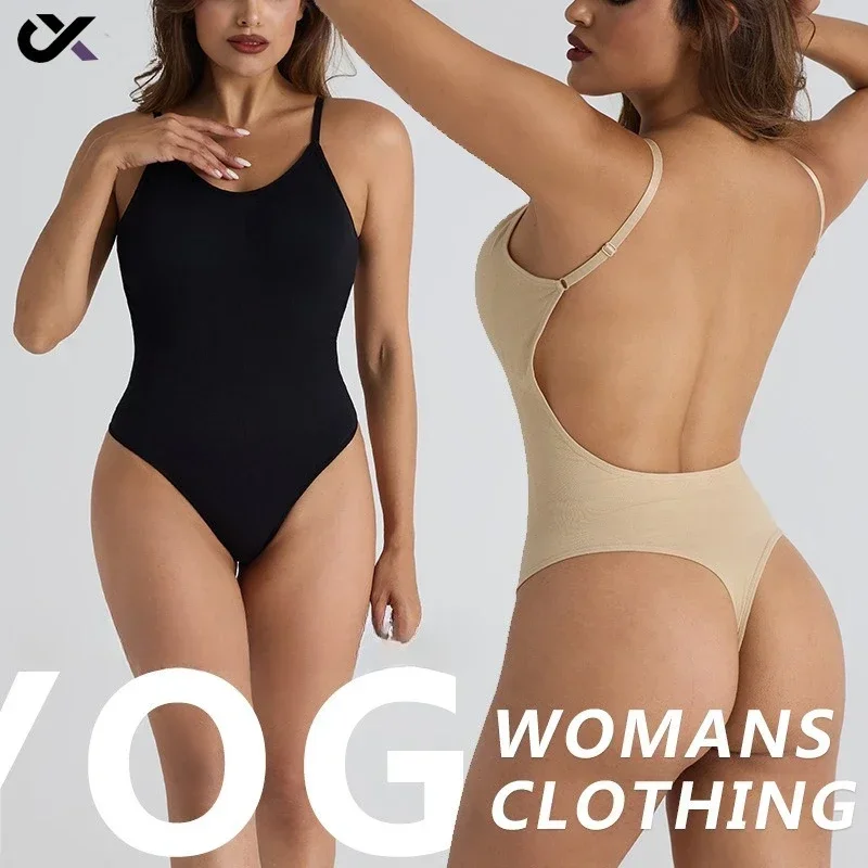 セクシーな婦人服ワンピースジャンプスーツタイトなボディシェイピング服スポーツベスト痩身痩身下着インナートップキャミソール