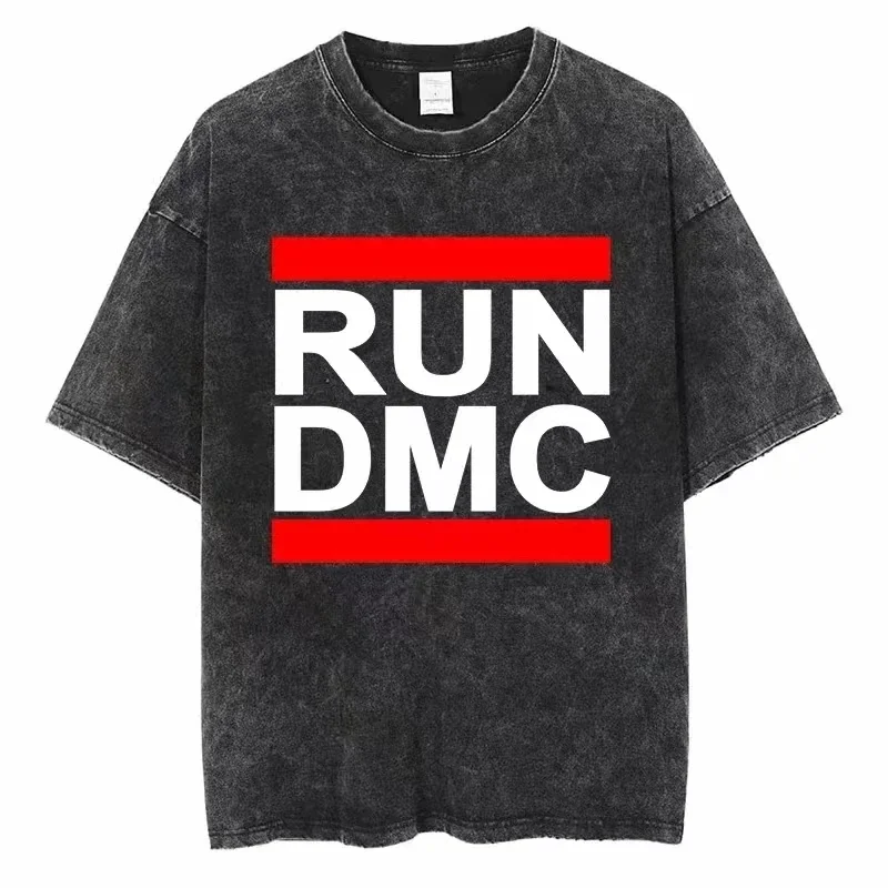 

Retro Run DMC cover T-shirt fashion hip hop rap men women streetwear tops quality cotton vintage plus size short sleeve tees