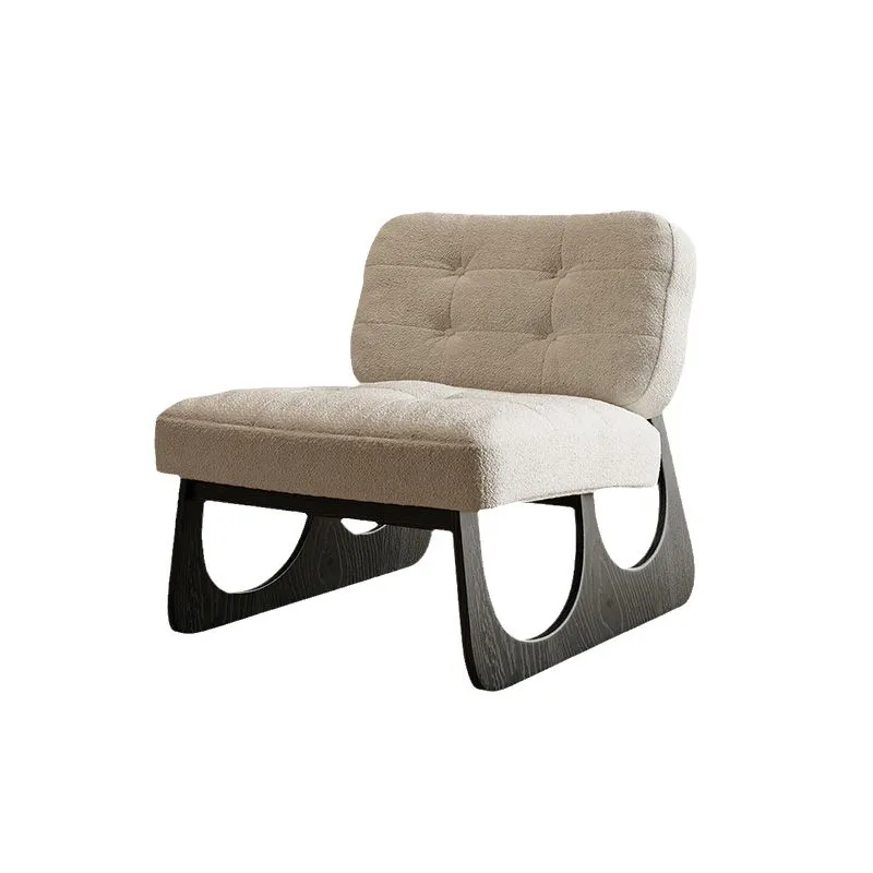 

Leisure chair single sofa chair special-shaped designer solid wood Nordic wabi-sabi wind Nordic retro living room single chair