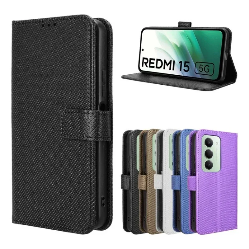 

Skinlee Flip Leather Case For Xiaomi Poco M8S Pro Solid Color Wallet Magnetic Holder Cover Funda For Xiaomi Poco M8S Pro Shell