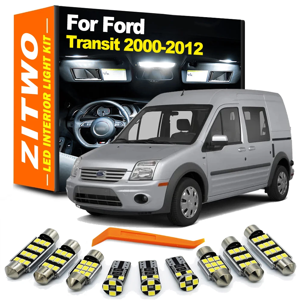 ZITWO 16Pcs Car Bulbs Interior LED Light Kit For Ford Transit Tourneo Connect Custom 2000- 2008 2009 2010 2011 2012 Accessories