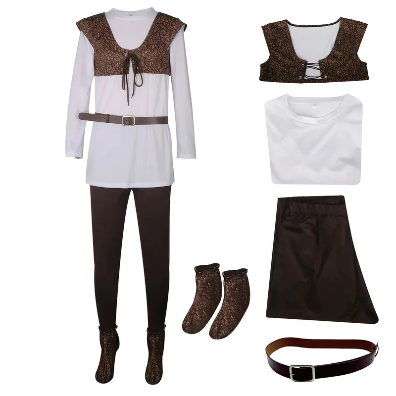 코스프레 남성 의상 셔츠 조끼 바지 풀세트 할로윈 의상 2025 핫 세일 *fgf