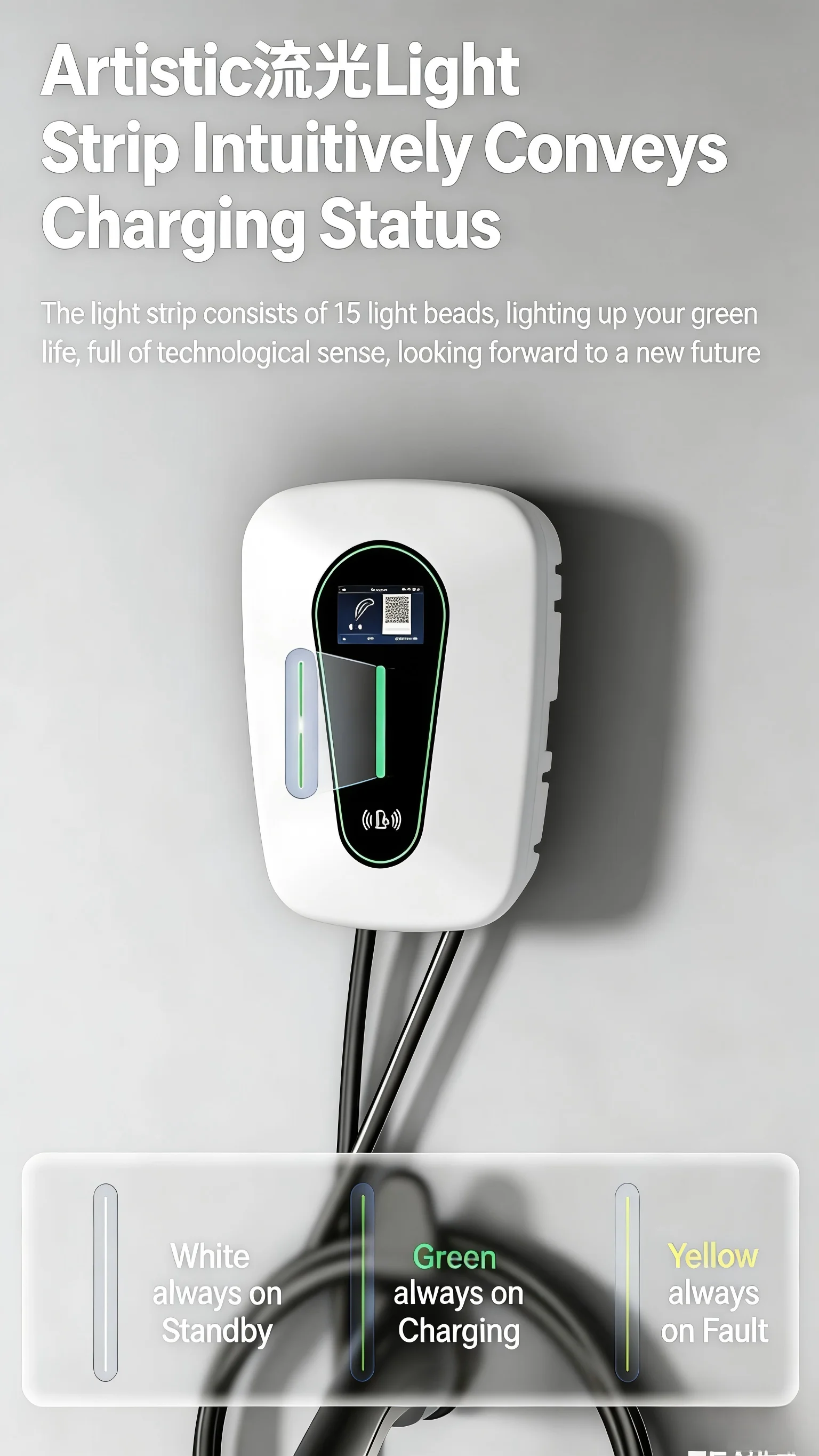 New Jikainengyuan 7KW Home AC Charging Station with GB Interface 200-220V Input for Electric Vehicles