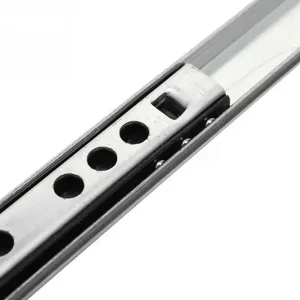 Stahlschublade aus der Kugelscheibe, 2 Abschnitte Schiene, 17 mm breit, Prega -Möbel, Hardware -Ausstattung, 1 Paar 6 Hauptverkaufsspurschublade - №5