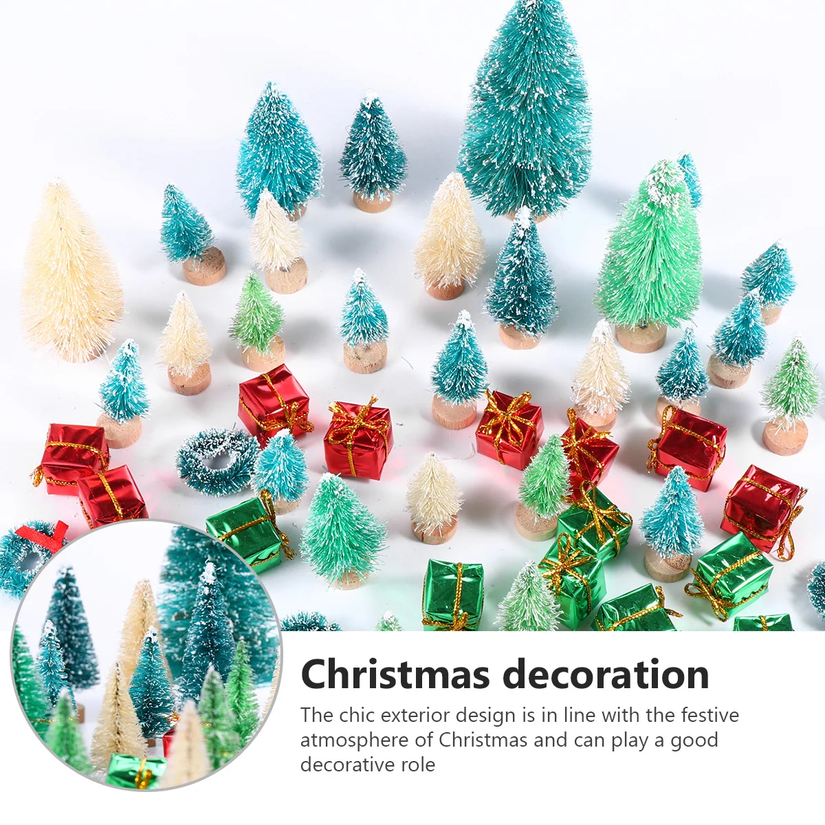 

Delicate Christmas Garland Decoration Set Festive Home Ornament Christmas Tree Decor Gift Box Crafts Party Decoration Kit