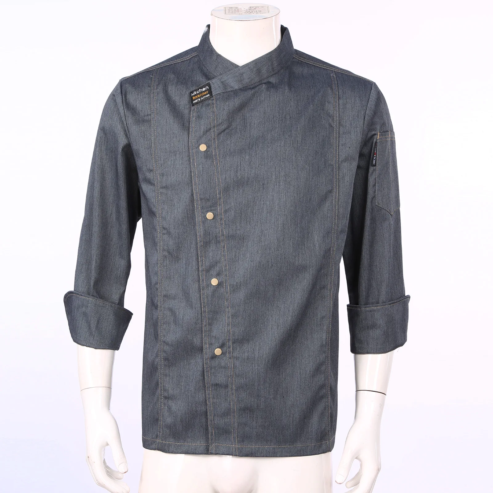 Men Women Chef Coat Uniform Restaurant Canteen Hotel Food Catering Jacket Costume Waiter Work Shirt Tops for Cooking Baking