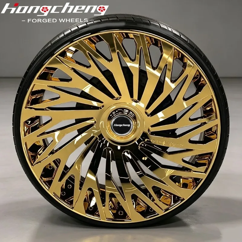 【2026】Custom 18 20 22 24 26 Inch 5x114.3 5x120 5x130 Monoblock Polished Chrome Rim Forged Wheels