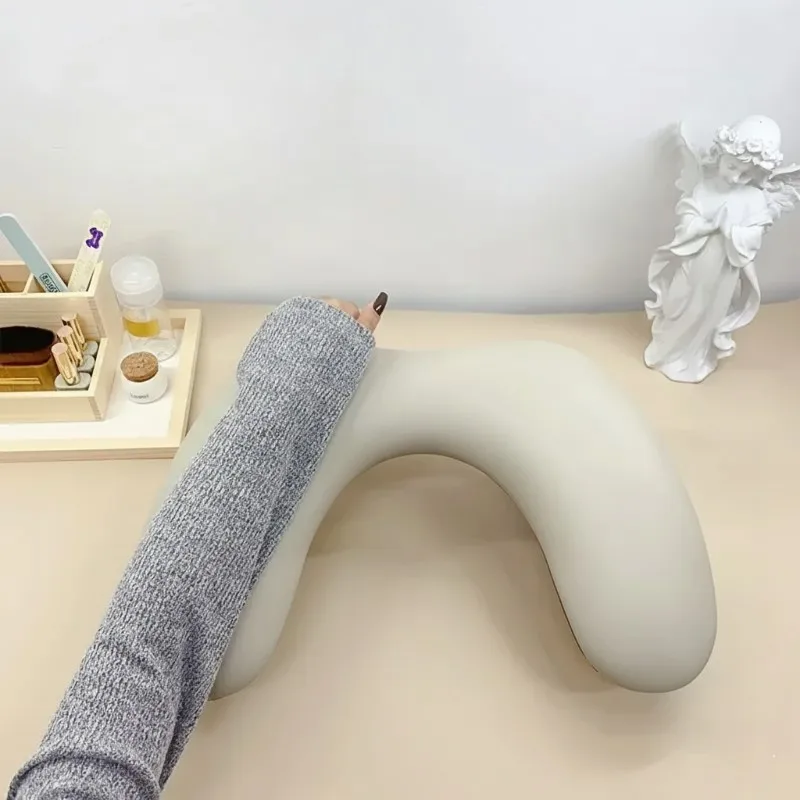 

AA77 Manicure U-Shaped Hand Pillow-Foldable U-Shaped Leatherette Butterfly Sofa For-For Nail Salon Hand Rest Cushion