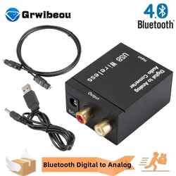 Digital To Analog Audio Converter 3.5mm With Bluetooth Suitable For TV Audio Digital Coaxial Fiber Optic Analog Output Converter