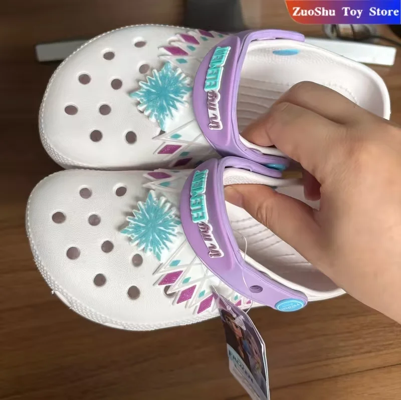 

2025 New Summer Frozen Hole Shoes Kids Breathable Non-slip Lightweight Cartoon Cute Bund Outdoor Indoor Sandals Slippers Kids