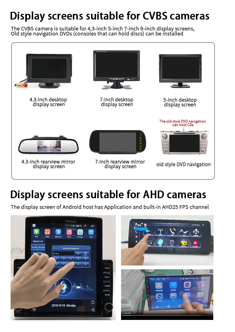 AHD 1080P Goldene Linse Fisheye Fahrzeug Rückfahrkamera Für BMW 3er 5er X5 X6 E60 E70 E82 E90 Auto Backup Parkplatz Kamera – Detail 1