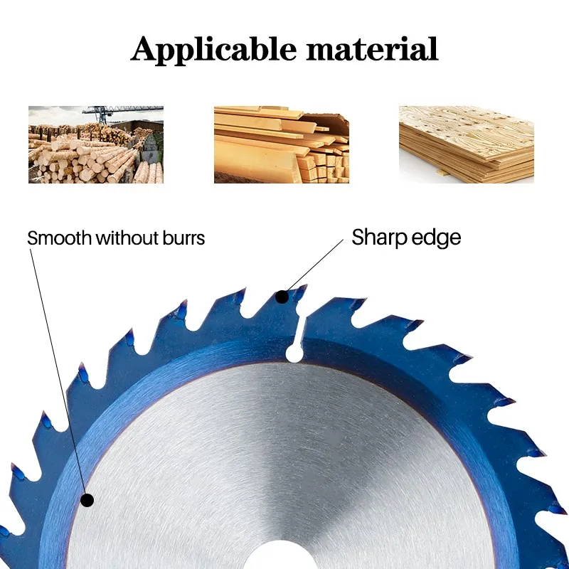 CMCP Dia 150 160mm TCT Kreissäge Klinge Für Holz Kunststoff Acryl 16,24,30T Sägeblatt Für Holz Nano Blau Beschichtet Schneiden Disc