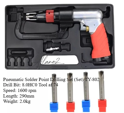 Pneumatic Spot Weld Drill - Auto Body Repair Tool for Precision Spot Removal & Rivet Gun Applications