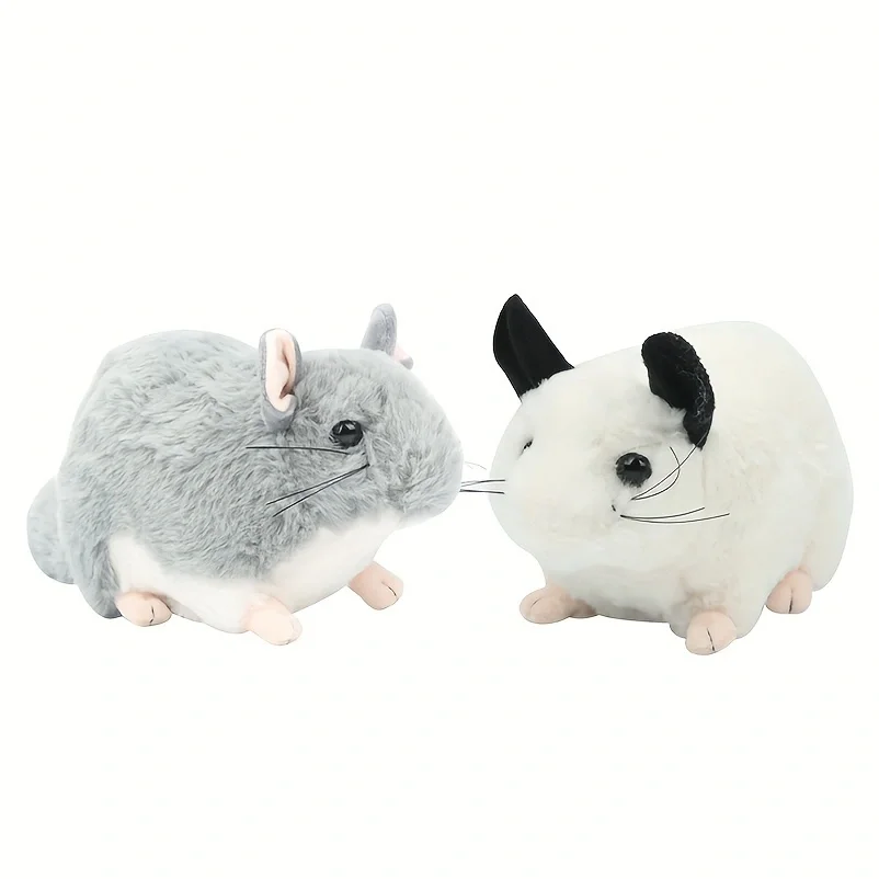 25 cm/9,84 pulgadas realista Chinchilla ratón Animal muñeco de peluche juguete para niños decoración de escritorio para el hogar animales de peluche para regalo de niños