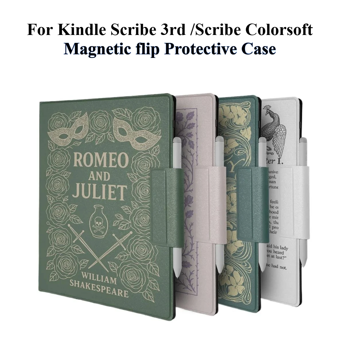 Magnetic Protective Case for 11 Inch Kindle Scribe Colorsoft Stand Fold Dormant Awaken College Wind Protective Shell E-book Case