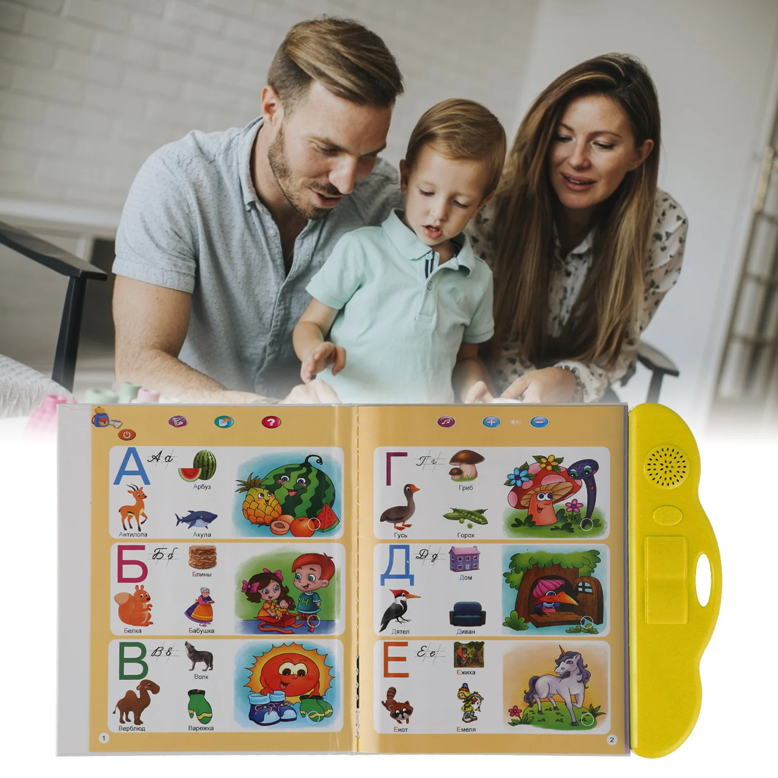 

Electronic Sound Book Russian Learning Interactive Sound Book Educational Toy for Kids