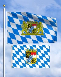 60×90 90x150 120×180CM Free State of Bavaria Bayern Blue And White Emblem Flag Polyester Printed Banner Tapestry For Decor